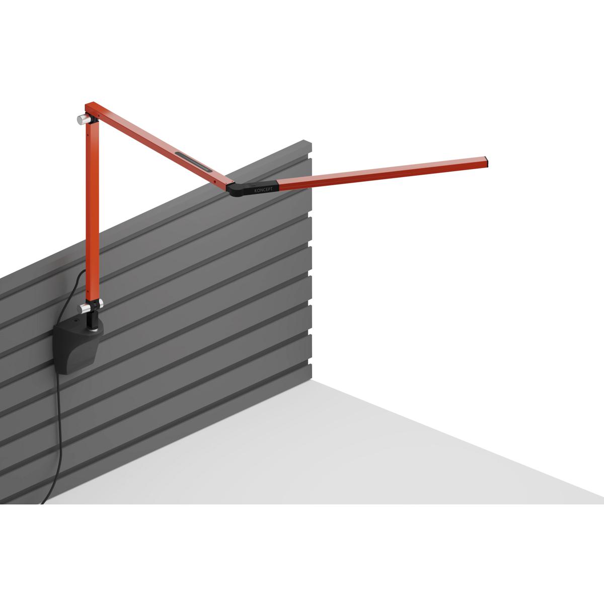 Koncept AR3100-WD-ORG-SLT Z-Bar Mini LED 2.5 inch Orange Slatwall Mount Desk Lamp Wall Light